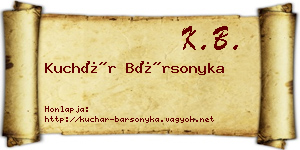 Kuchár Bársonyka névjegykártya